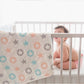 Tidy Sleep Baby Blankets 6 Layer Wraper 100% Cotton Stroller Cover Receiving Blankets, Multicolor (100 Cm X 90 Cm), Breathable