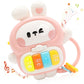 Baby Musical Toys 6-12 Months, Rabbit Piano for Baby Musical Toys for Toddlers 1-3, Busy Board with Music & Light, Birthday Toy 