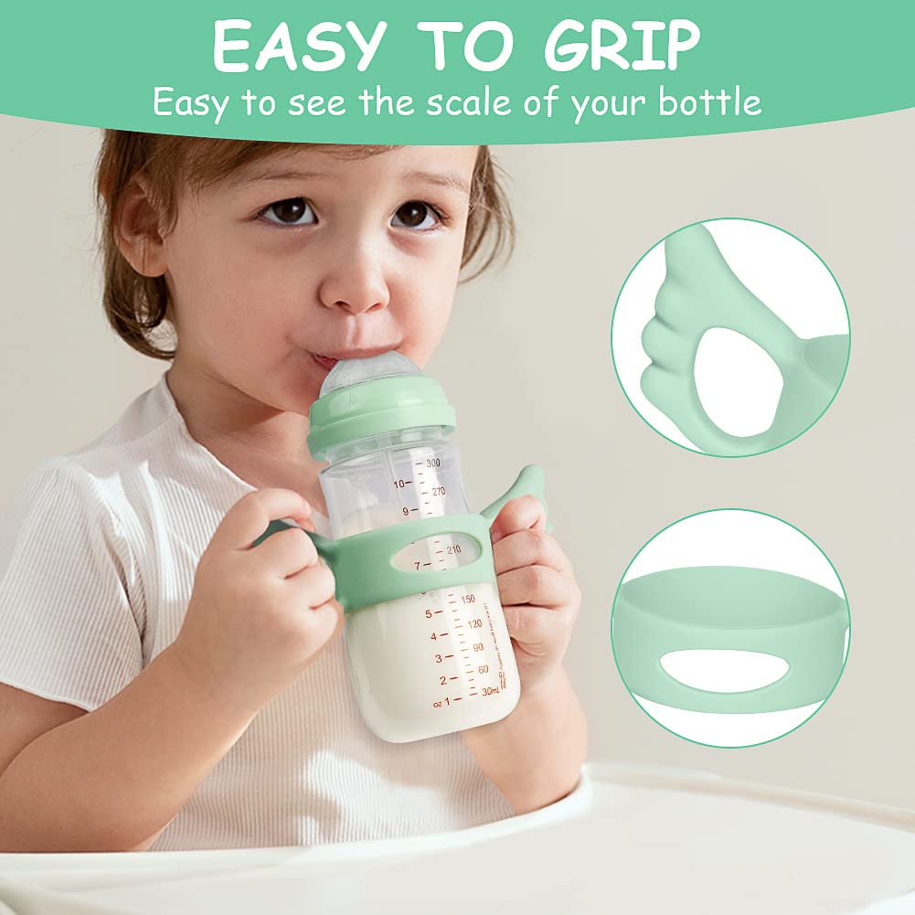 Silicone Baby Bottle Handles, 3Pcs Bottle Handles For 2.36-2.76' Wide-Neck Bottles, Baby Bottle Handles Has Easy Grip Handles,