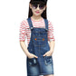 Kidscool Space Girls Bibs Pocket Adjustable Straps Casual Jean Overall Dress,Blue,6-7 Years