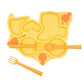 Constructive Eating Plate Made In Usa | Constructive Baby | Kids Dinnerware Set, Yellow Truck Plate | Divided Suction Plates For