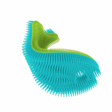 Innobaby Bathin' Smart Silicone Sensory Fish Bath Scrub For Babies And Toddlers - Aqua Green