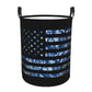 Pevtufa Navy Camouflage American Flag Foldable Laundry Basket Organizer,Fabric Clothes Toy Storage Basket Nursery Hamper Storage