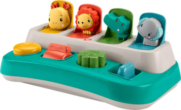 Fisher-Price Baby Early Learning Toy with Fine Motor Activities for Cause-and-Effect Play, Busy Buddies Pop-Up