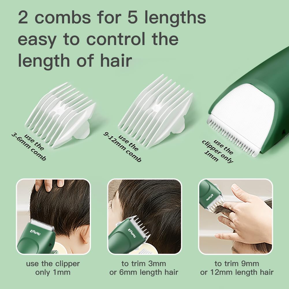 Baby Hair Clippers For Beginners - 13 Pieces Professional Baby Hair Cutting Kit, Silent Hair Clippers Autism With Ipx7 Waterproo