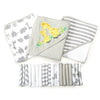 Spasilk Bath Hooded Towels & Washcloths Set For Babies, 23-Piece Gift Set, Grey, (Gift Gba23 0501)