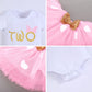 Toddler Baby Girl Second 2Nd Birthday Cake Smash Outfit Infant Girl 1St Birthday Romper Tutu Skirt 3D Ear Mouse Headband Clothes