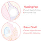 Yiyee Breast Shells Milk Saver For Breastfeeding, 4 Pack Bpa Free Breast Shield Nursing Cups Protect Sore Nipples Breast Milk Co