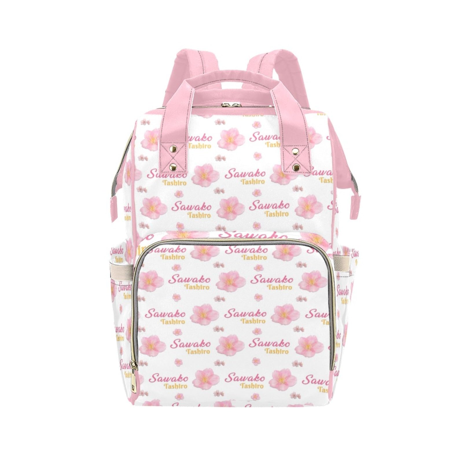 Personalized Baby Diaper Bag Backpack for Women, Custom Name Nursing Mommy Daypack, Diaper Bag for Girls Boys, New Mom Gifts (Fo