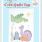 Jack Dempsey Needle Art - Dinosaurs Crib Quilt Top,white,40 x 60