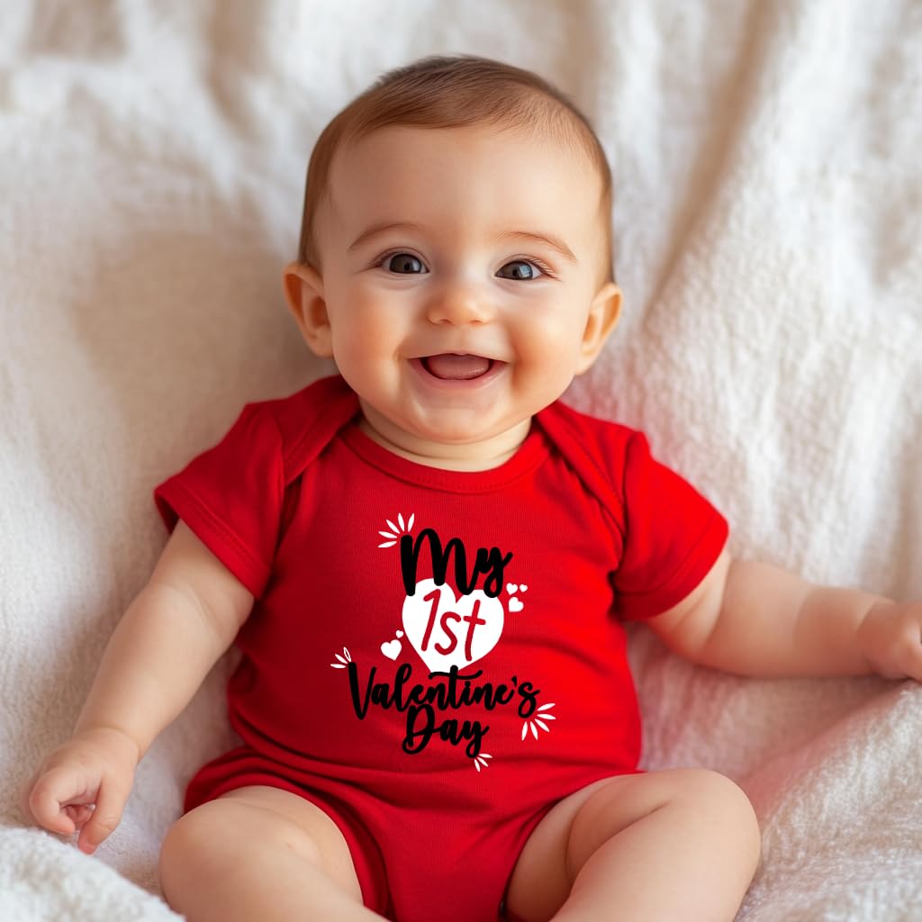 Cheerilulu My 1St Valentine Day Newborn Baby Boys Bodysuits Girls Unisex Cute Funny Infant Romper 0-6 Months