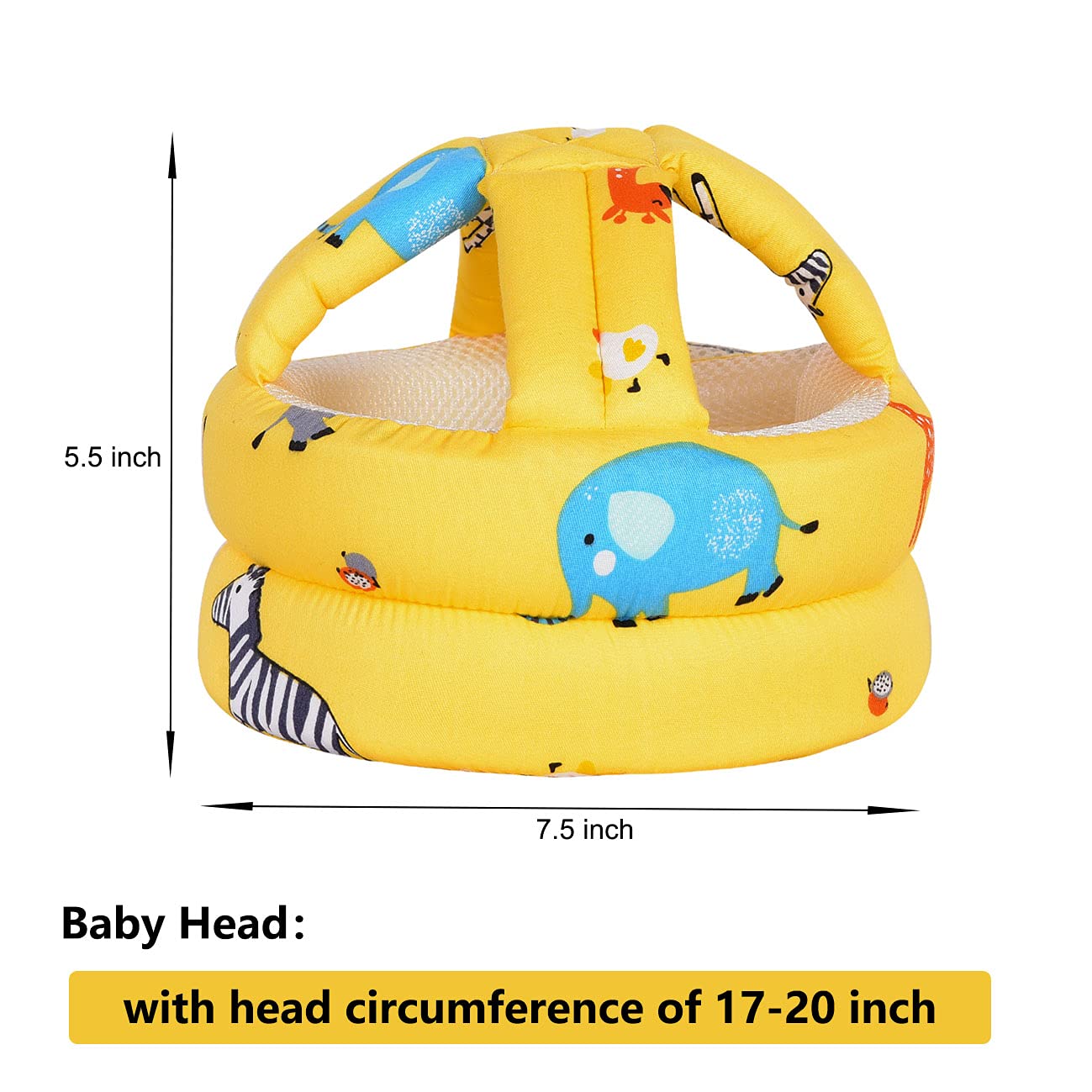 Umtiti Baby Adjustable Safety Helmet, Lightweight And Soft, Infant Head Protector, Soft Head Guard For Baby Learning To Walk. Zo