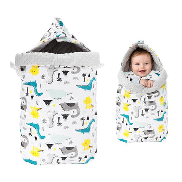 SNOWIE SOFT Baby Swaddles for Newborns,100% Cotton Baby Swaddle Wrap for Newborns Arms Up Sleeping Blanket Zipping Sleeping Bag 