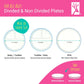 Elk And Friends Kids 6.7    Porcelain White Plates With Silicone Sleeves | Divided Plates | Suitable For Kids/Toddlers | Microwa