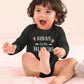 Besserbay Valentine'S Day Baby Long Sleeve Heart Bodysuit Infant Mommy Is My Valentine Envelope Neck Black Onesie 3-6 Months