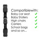 G Ganen Universal Child Chest Harness Clip Anti-Slip Baby Chest Clip Guard Compatible With Seats, Strollers, High Chairs, School