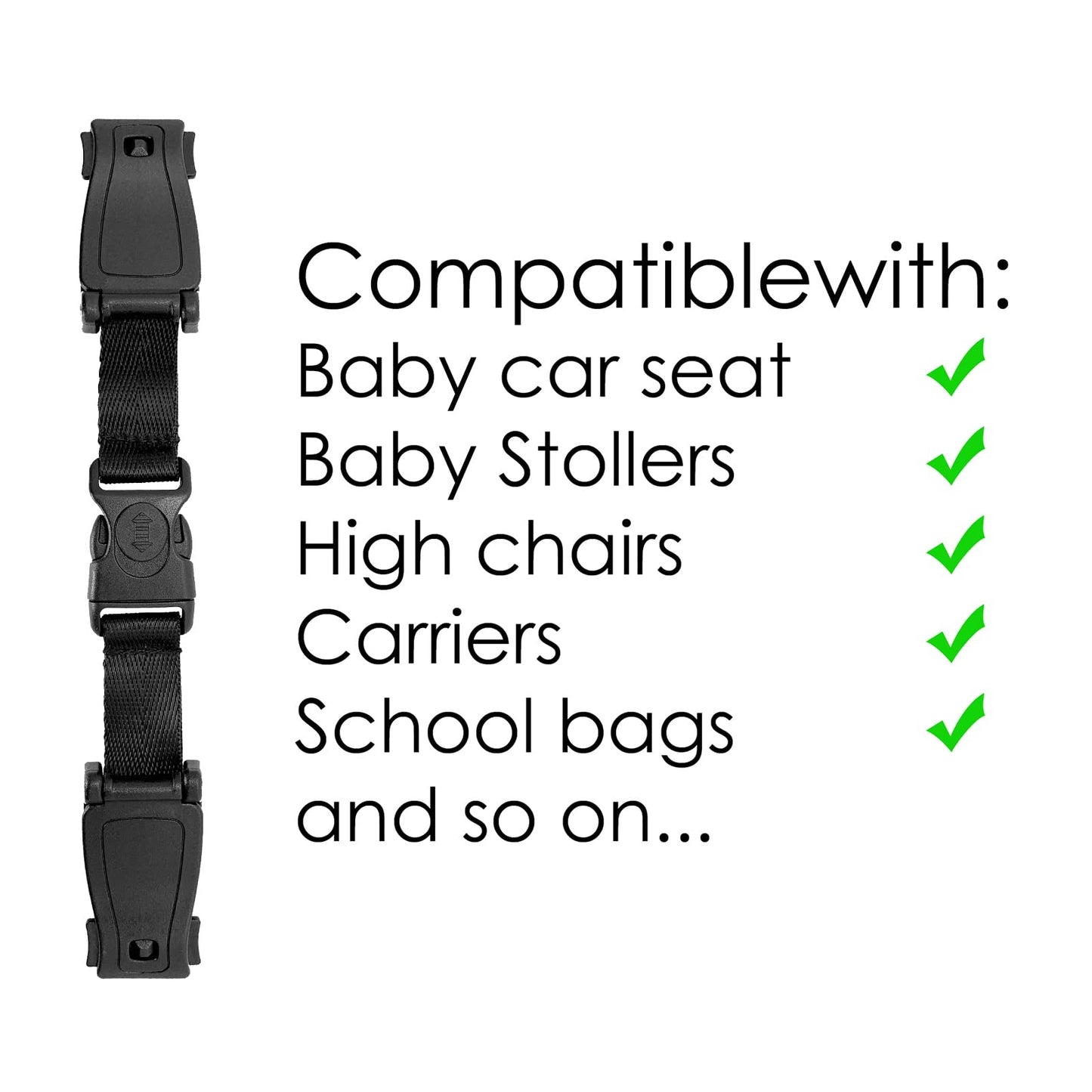 G Ganen Universal Child Chest Harness Clip Anti-Slip Baby Chest Clip Guard Compatible With Seats, Strollers, High Chairs, School