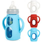 Silicone Sleeves with Handles for Mam Glass Baby Bottles 9oz,Anti Breakage Baby Bottle Holder with Handles 3 Pack
