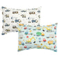ALVABABY Toddler Pillowcases 2 Pack Organic Cotton Fit 13x 18 or 12x16 Kids Pillow Cover Envelope for Girl Boy Travel(Pillowcase