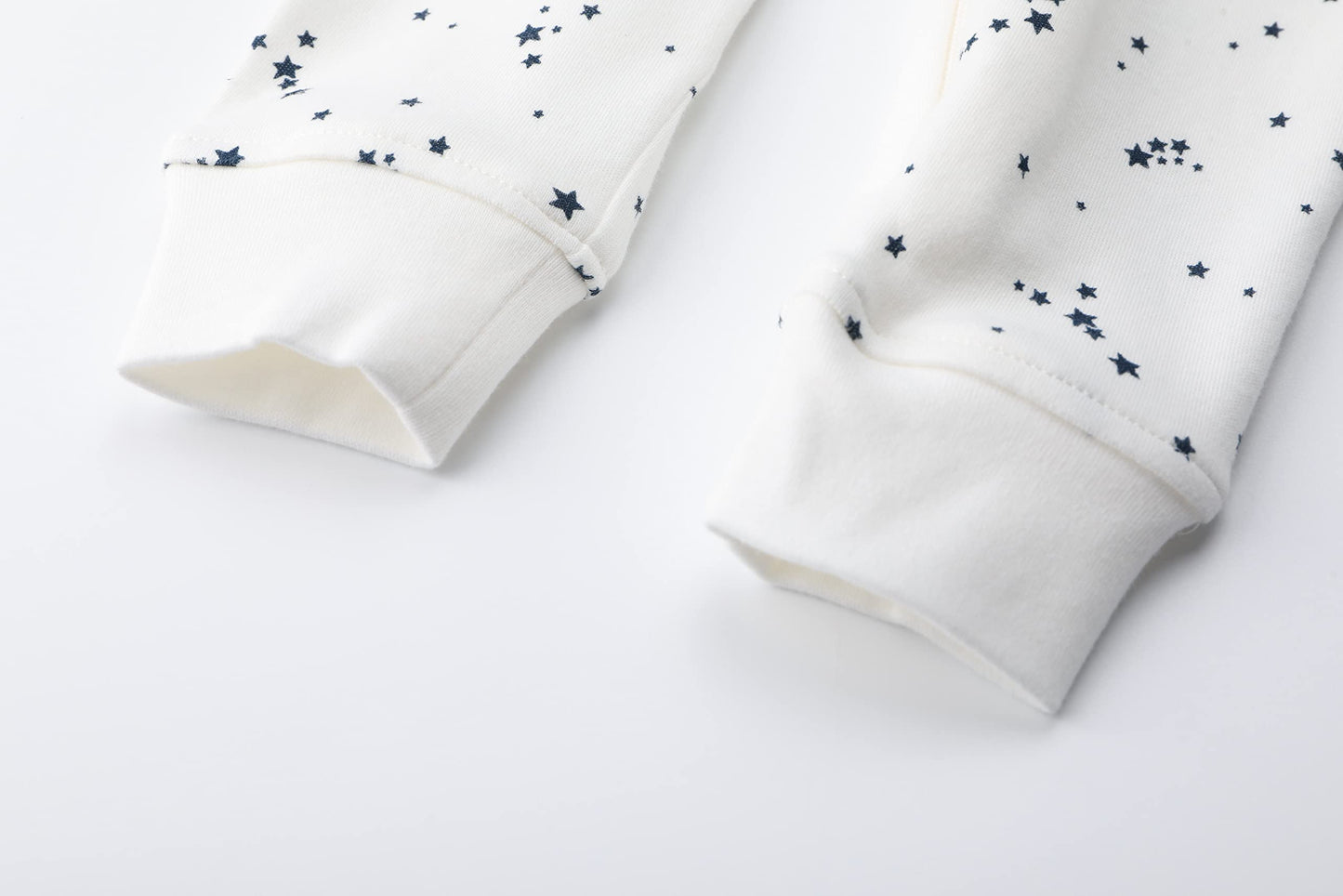 Owlivia Organic Cotton Baby Boy Girl 2 Pack Zip Up Sleep N Play, Footless, Long Sleeve(12-18 Months, Gray Melange+Blue Star)