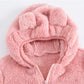 Toddler Girls Boys Fleece Hoody Jacket Zip Up Teddy Coat Warm Winter Outwear
