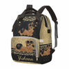 M Yescustom Personalized Baby Diaper Backpack, Vintage Golden Black Crown Prince Diaper Bag With Name, Waterproof Mommy Nursing