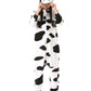 Atoz Onesie For Kids, Animal Pajamas Halloween Cosplay Costume For Girls Boys, Cow 8-9Y