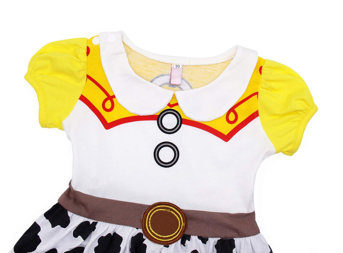 Jurebecia Toddler Girls Cowgirls Costume Princess Dress Up Halloween Costume Fancy Dress Boys Long Sleeve Suit (Yellow, 4T(3-4 Y