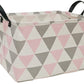 Huayee Rectangular Storage Bin Shelf Basket Canvas Fabric Toy Box,Waterproof Coating Nursery Hamper With Handles,Gift Basket For