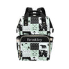 YallLocoMo Personalized Diaper Bag Backpack Gift Adventure Bear Tribal Plaid Convenient and Durable: Waterproof Multi-Compartmen