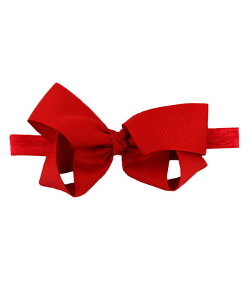 Rufflebutts Girls Red Bow Headband - One Size