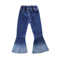Modntoga Baby Girls Denim Bell Bottom Jeans Vintage Toddler Kid Flare Pants Jeans Western Little Cowgirl Outfit Hippie Pants (Da