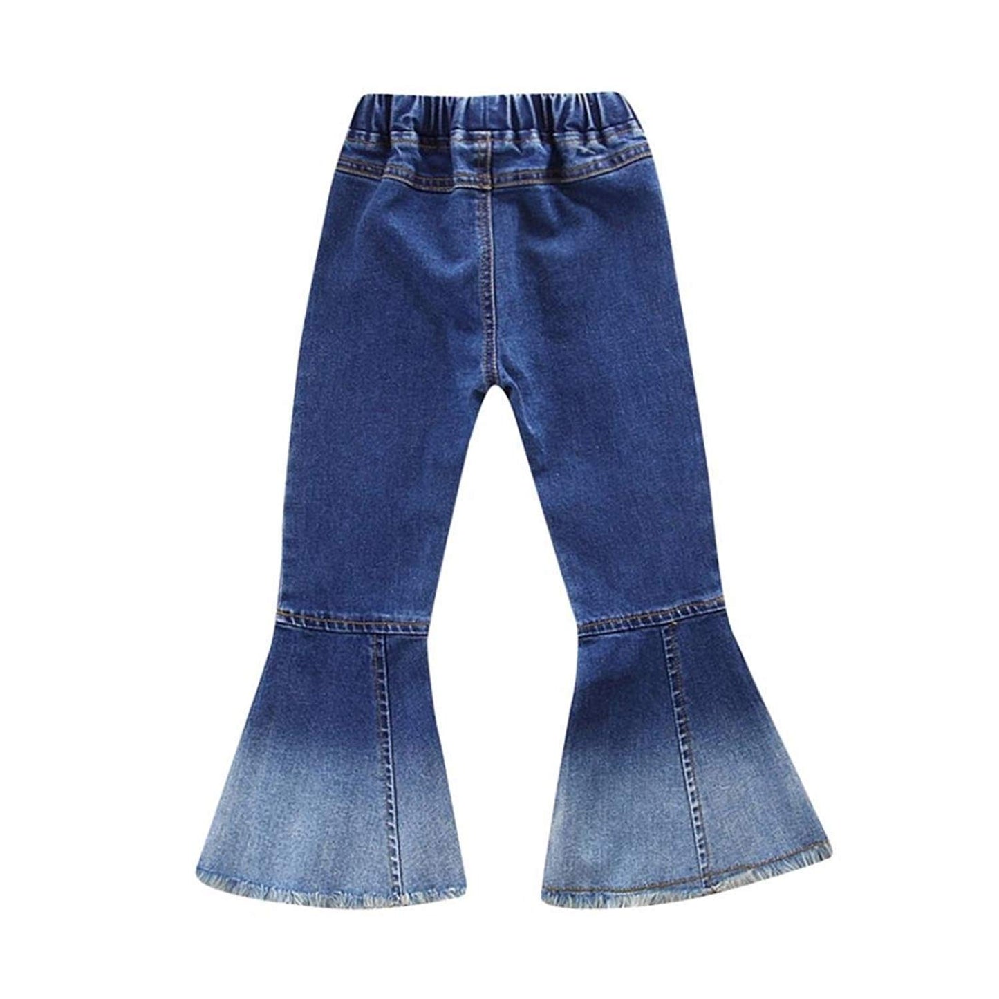 Modntoga Baby Girls Denim Bell Bottom Jeans Vintage Toddler Kid Flare Pants Jeans Western Little Cowgirl Outfit Hippie Pants (Da
