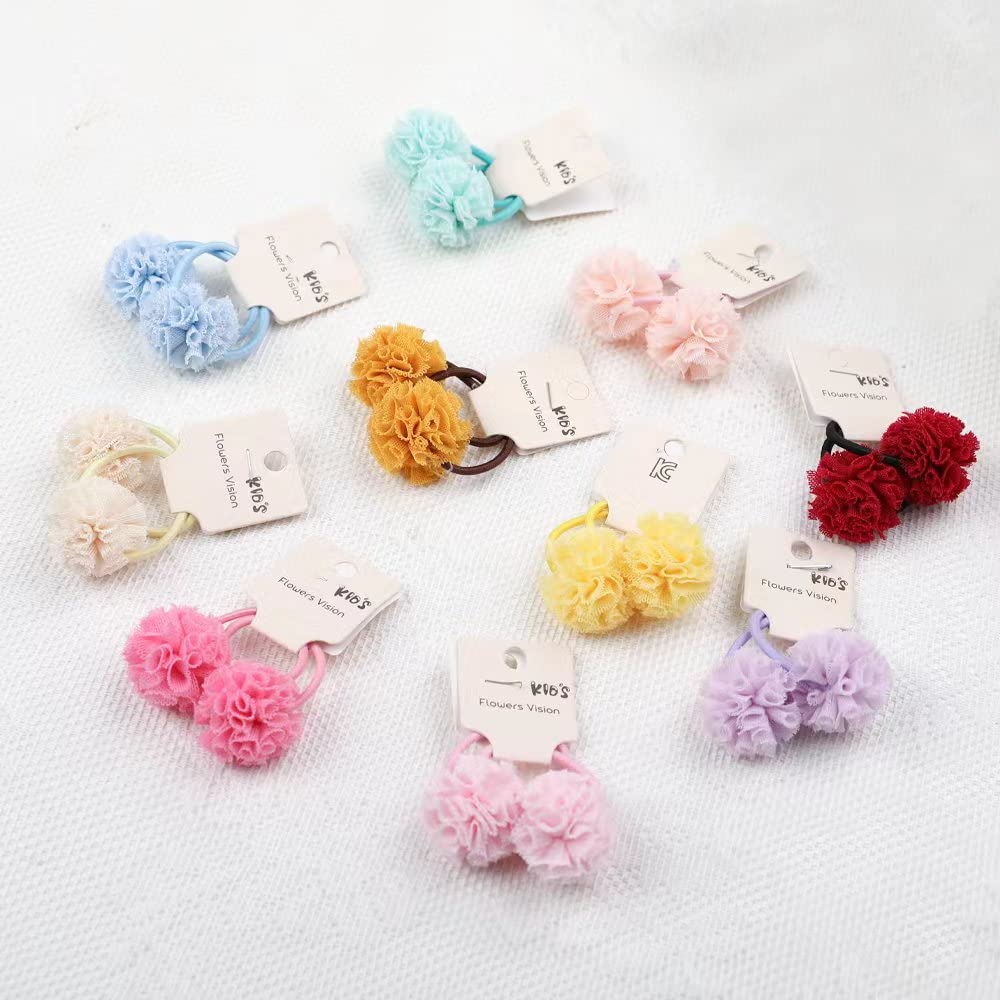 Baby Hair Accessories: 20 Pcs Small Cute Ponytail Holders For Little Girls And Toddlers (A1)