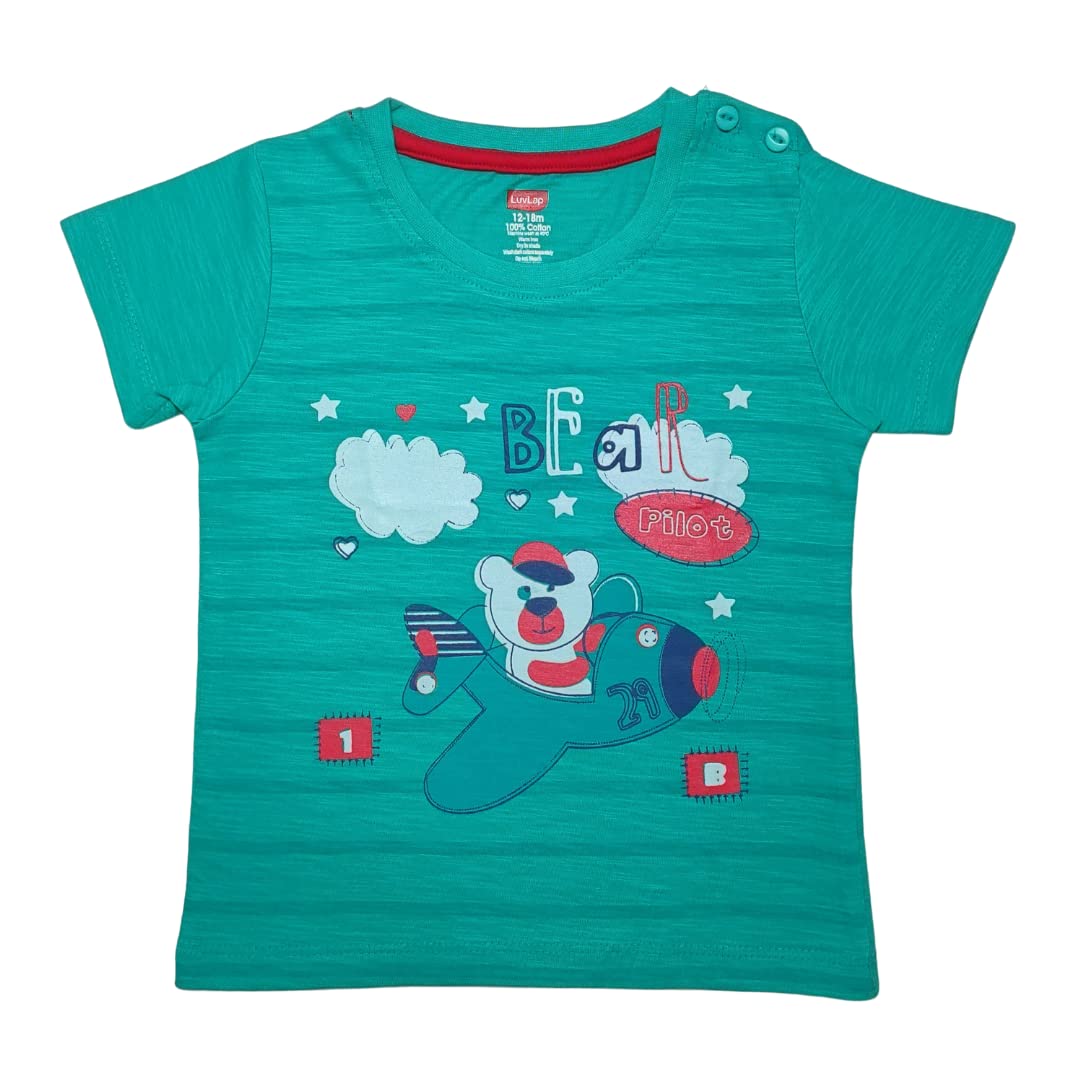 Luvlap Cotton Baby BoyS Regular Fit TShirt (901740_Multicolor