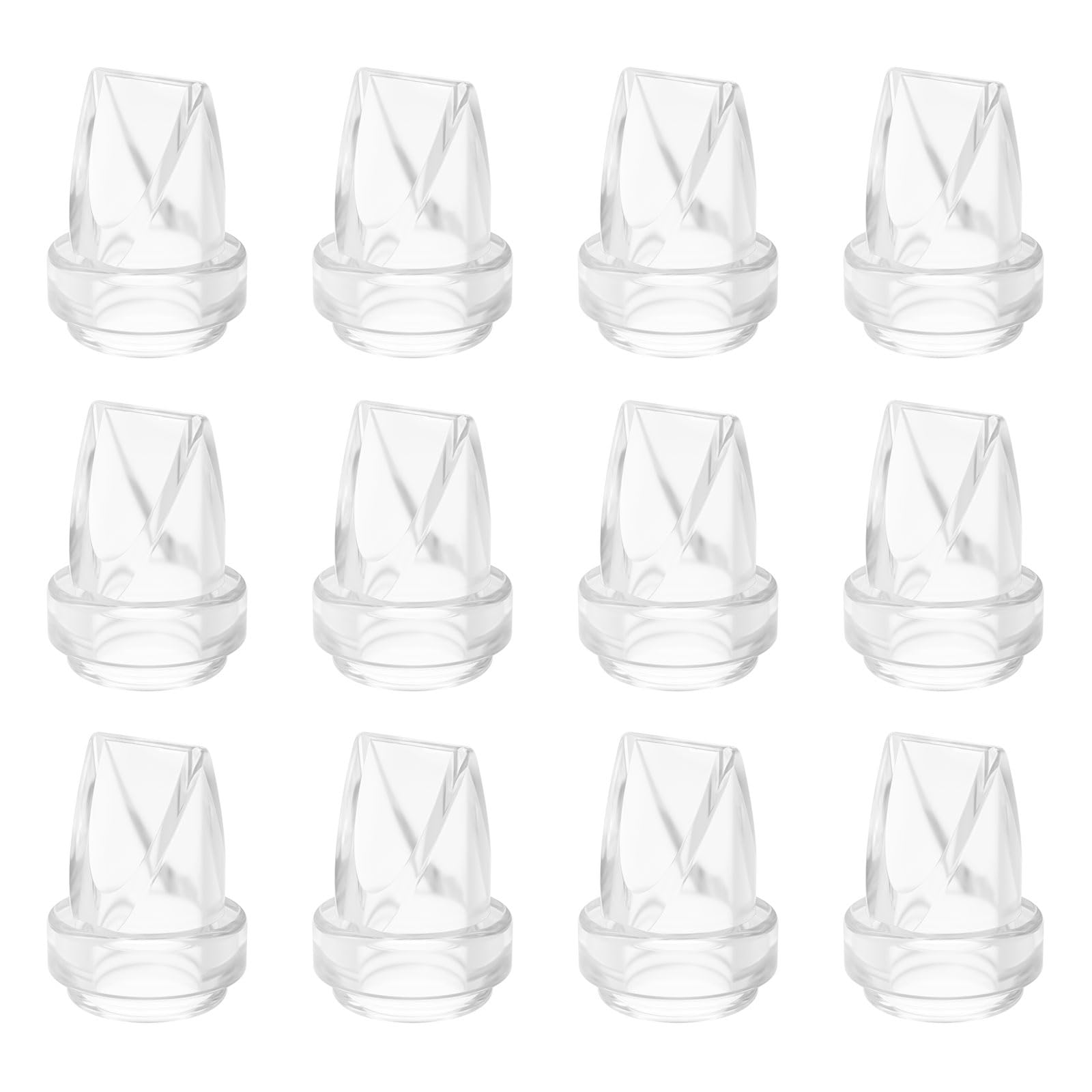12PCS Duckbill Valve Compatible with eufy S1 Pro/S1/E10, NCVI/Lansinoh Discreet Duo/Zooawa/Nuliie S32 Breast Pump Replacement Pa