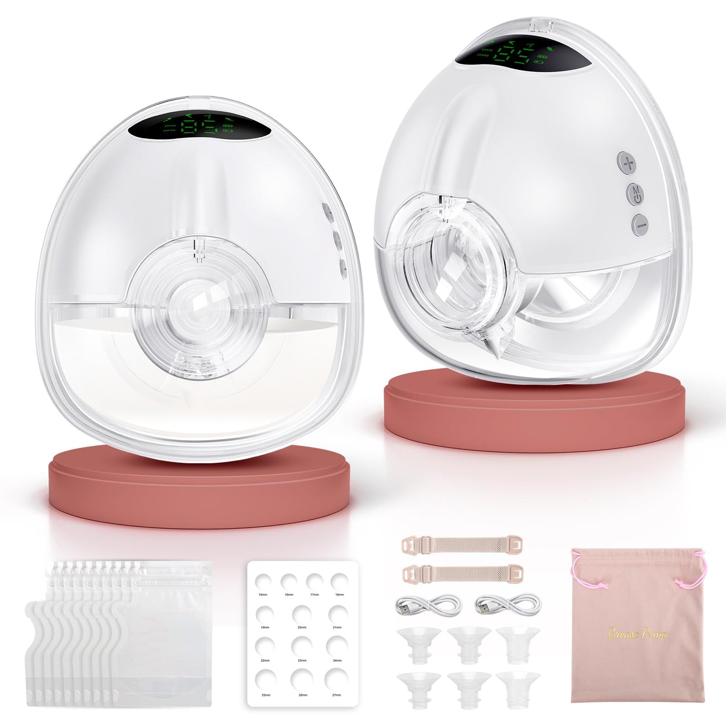 Lulia Breast Pump Hands Free, Wearable Breastfeeding Pump with 4 Mode and 9 Level, Strong Suction, Painless, Anti-Backflow, BPA 