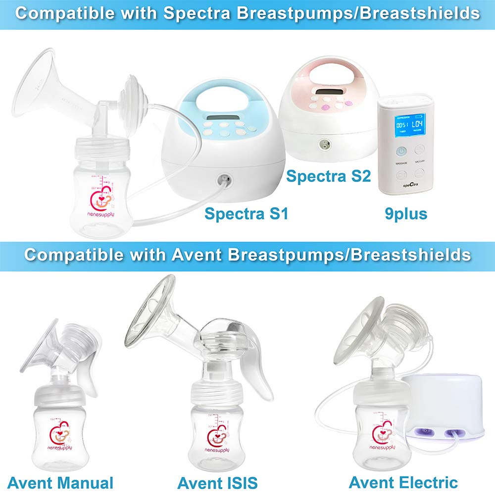 Nenesupply Feeding and Storage Bottles Collection for Spectra S1 S2 Motif Luna Breast Pumps 2 pc 9oz 280ml with Sealing Disc Ant