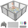 Seeday Foldable Baby Playpen, 51 Playpen for Babies and Toddlers with Mat Ocean Balls and Pull Links, Play Pen with Soft Breatha