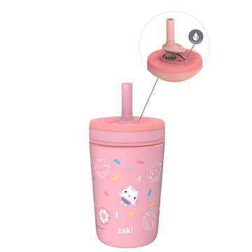 Zak Designs Dreamworks Gabby'S Dollhouse Kelso Toddler Cups For Travel Or At Home, 12Oz Vacuum Insulated Stainless Steel Sippy C