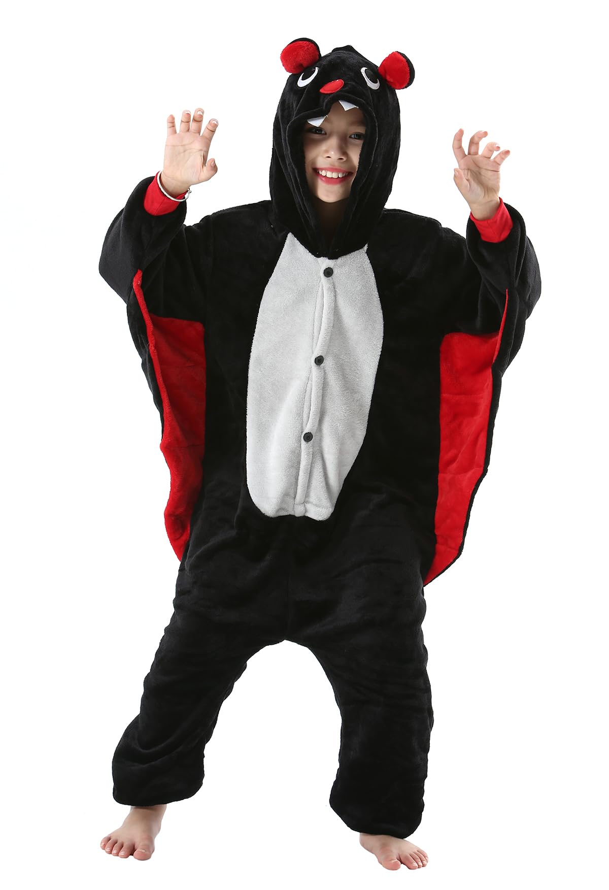 CuteOn Bat Onesie Kids Animal Pajamas for Boys Girls Halloween Christmas Costume Height for 130cm