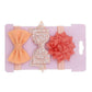 Futaba Baby Flower Ribbon Lace Headband3Pcs  Orange