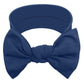 Babygiz Baby Girl Headbands-Infant,Toddler Cotton Handmade Hairbands With Bows Child Hair Accessories (Navy Blue)