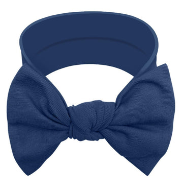 Babygiz Baby Girl Headbands-Infant,Toddler Cotton Handmade Hairbands With Bows Child Hair Accessories (Navy Blue)