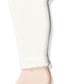 Jefferies Socks Girls' Baby Cotton Footless Tights With Scalloped Edge, Ivory, 6-18 Months