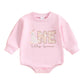 CREAIRY Baby Girl 1st Birthday Outfit One Silly Goose Bubble Romper Sweatshirt Long Sleeve Bodysuit T-Shirt Fall Clothes (Pink, 