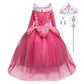 Itvti Girls Princess Dress Up Halloween Party Costume With Crown Wand Earrings Ring, Pink, 2-3 Years (Label 100)