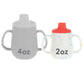 Nuby First Training Cup - Silicone Cup with Free-Flow Spout and Easy-Grip Design - 2 oz - 6+ Months - Coral and Sprinkles