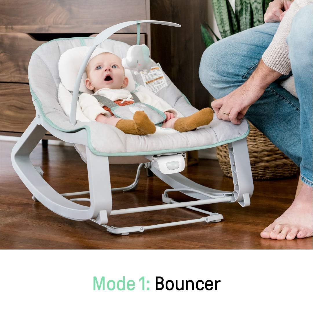 Ingenuity Keep Cozy 3-In-1 Grow With Me Vibrating Baby Bouncer, Seat & Infant To Toddler Rocker, Vibrations & -Toy Bar, 0-30 Mon