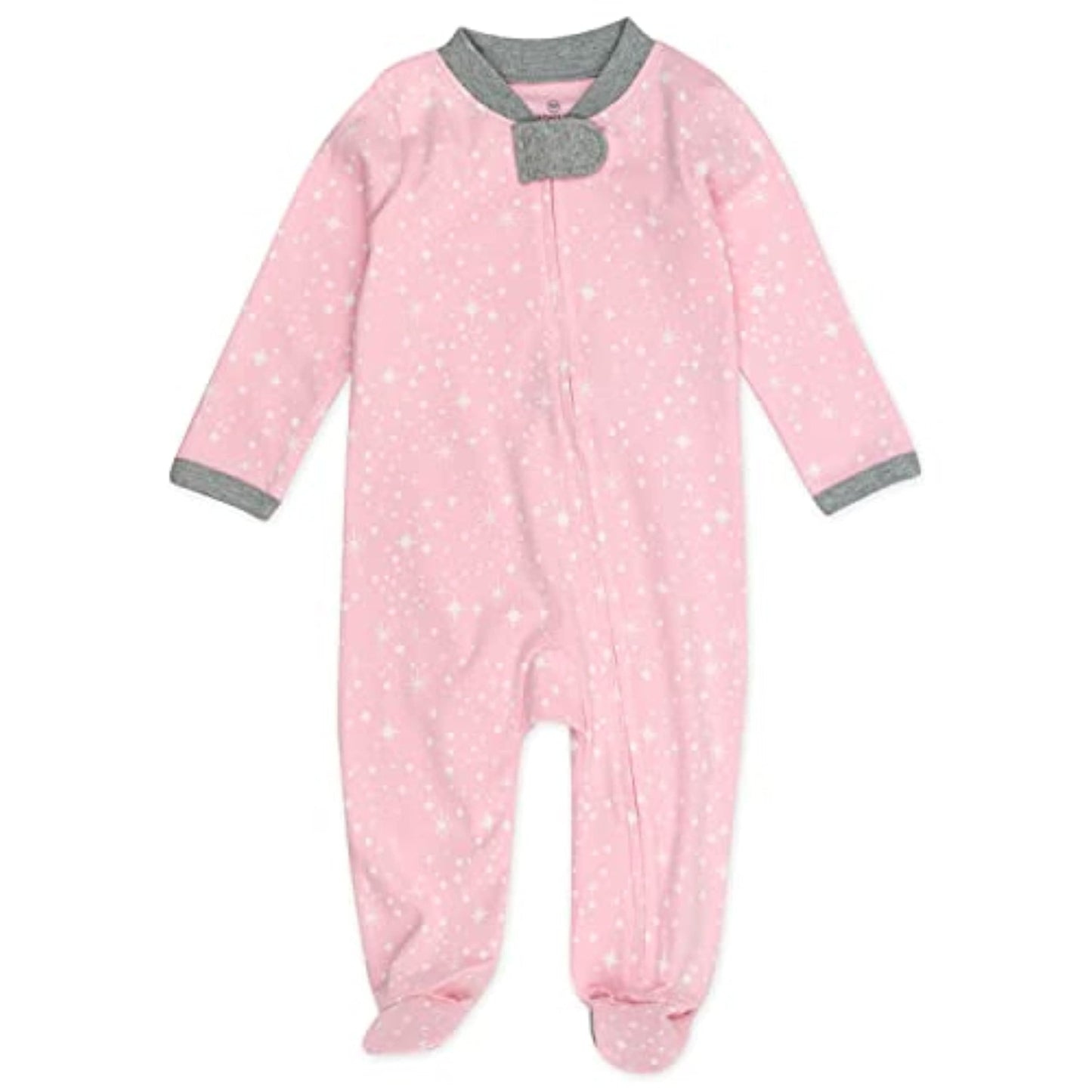 Honestbaby Sleep And Play Footed Pajamas One-Piece Sleeper Jumpsuit Zip-Front Pjs 100% Organic Cotton For Baby Girls, Twinkle St